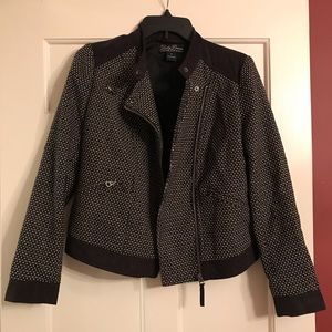 Lucky Brand Polka Dot Jacket, Suede Accents